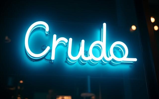 Insegna al neon personalizzata per Ristorante Crudo